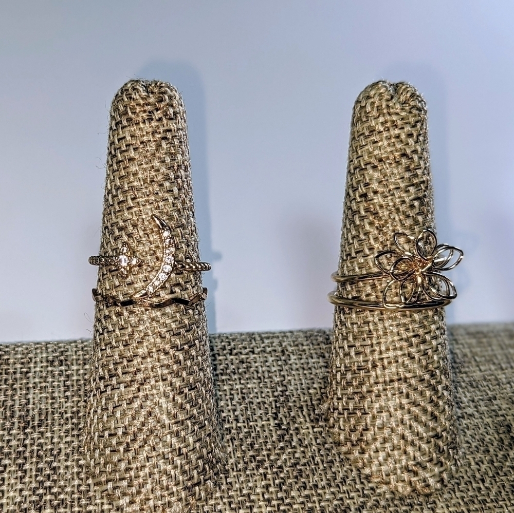 Stackable Gold Rings Set (x4) - Picture 3 of 9